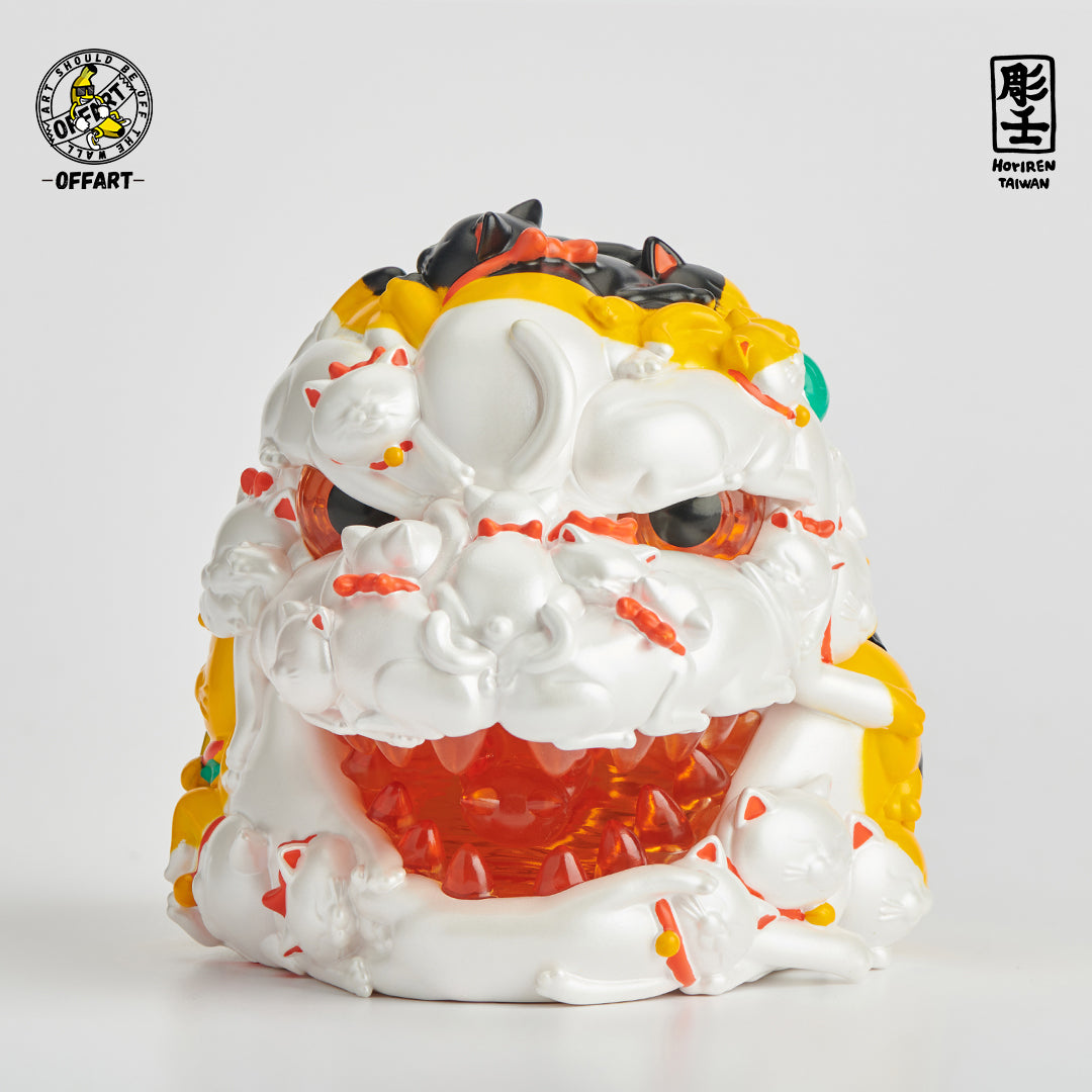 【PRE-ORDER】OFFART X Horiren Red Flame Hundred Cats Mini Bust Fortune White