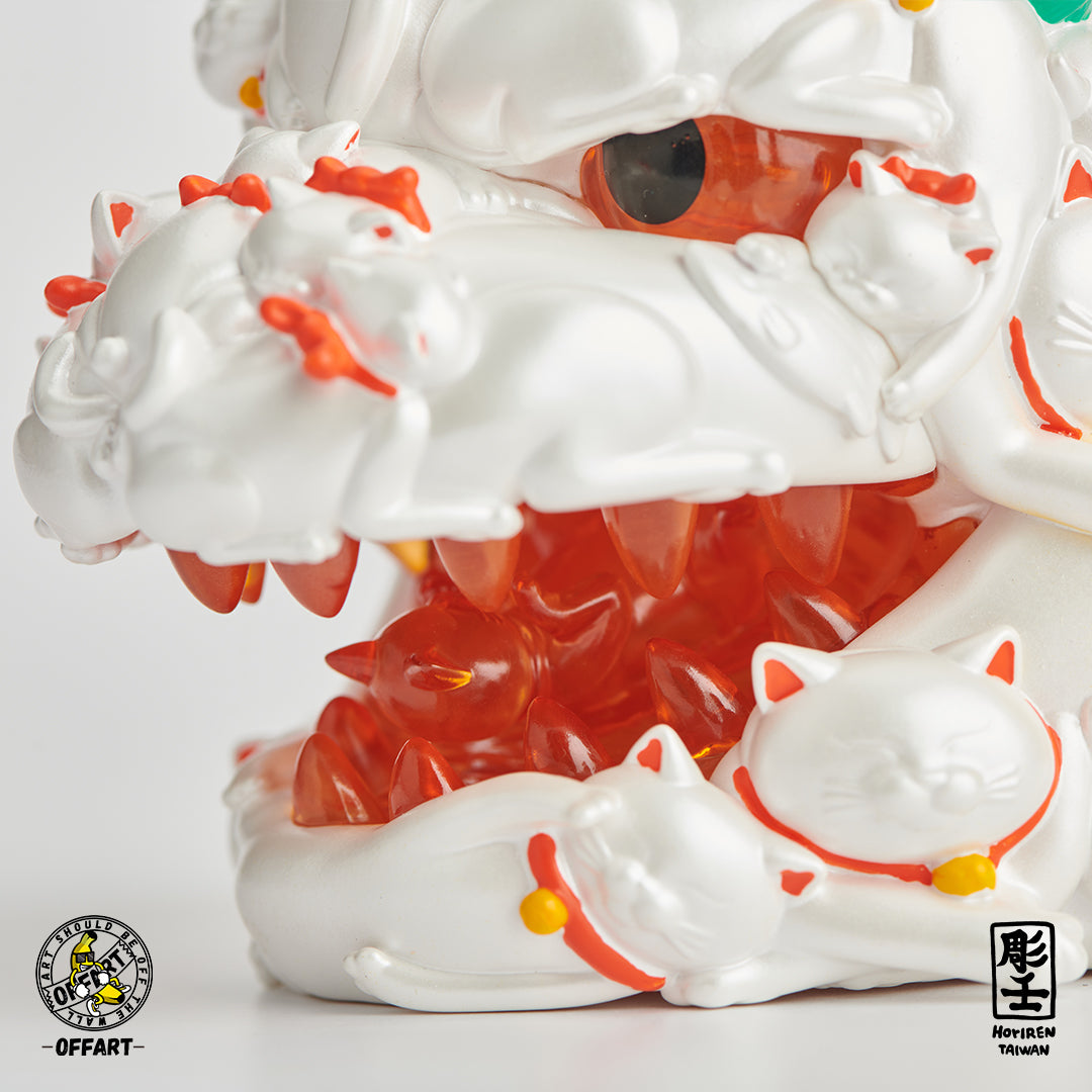 【PRE-ORDER】OFFART X Horiren Red Flame Hundred Cats Mini Bust Fortune White