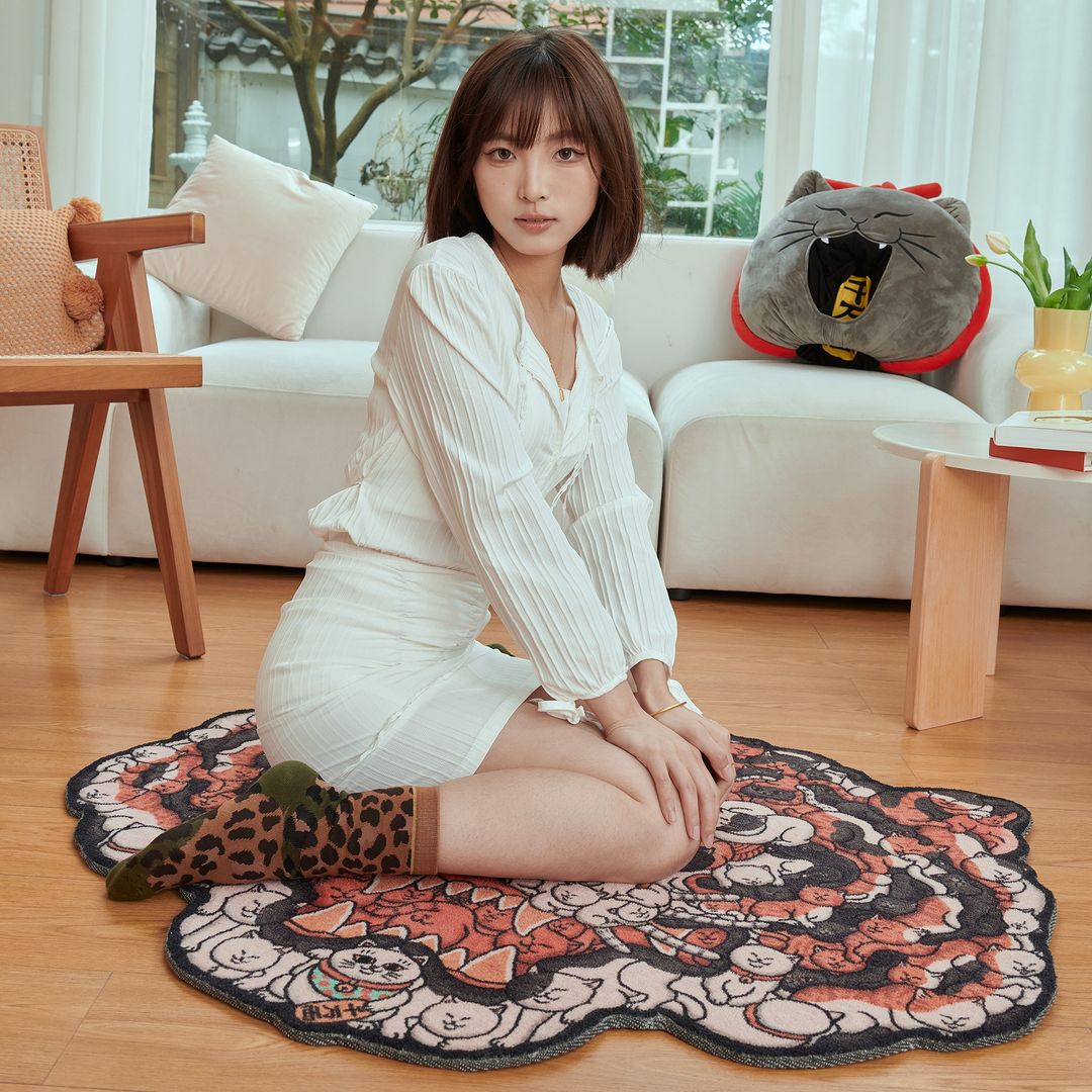 【IN-STOCK】OFFART X Horiren Strange Realm Hundred Cats Tiger King Carpet Rug