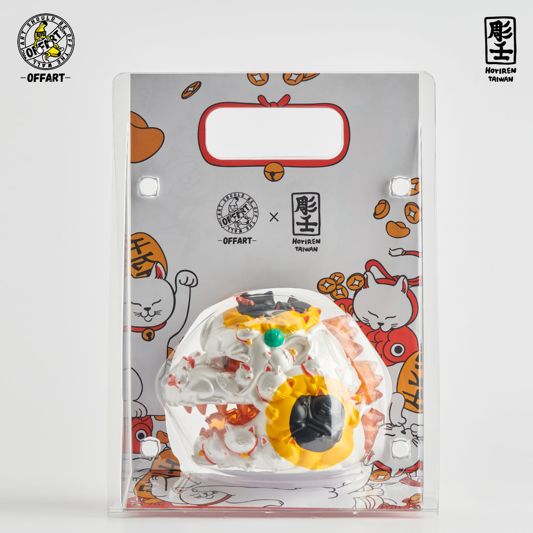 【PRE-ORDER】OFFART X Horiren Red Flame Hundred Cats Mini Bust Fortune White