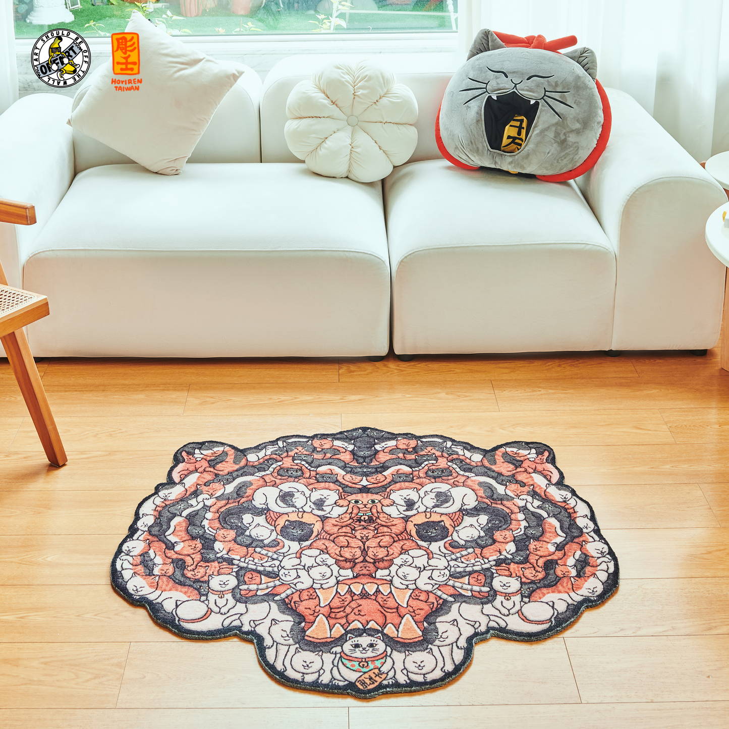 【IN-STOCK】OFFART X Horiren Strange Realm Hundred Cats Tiger King Carpet Rug