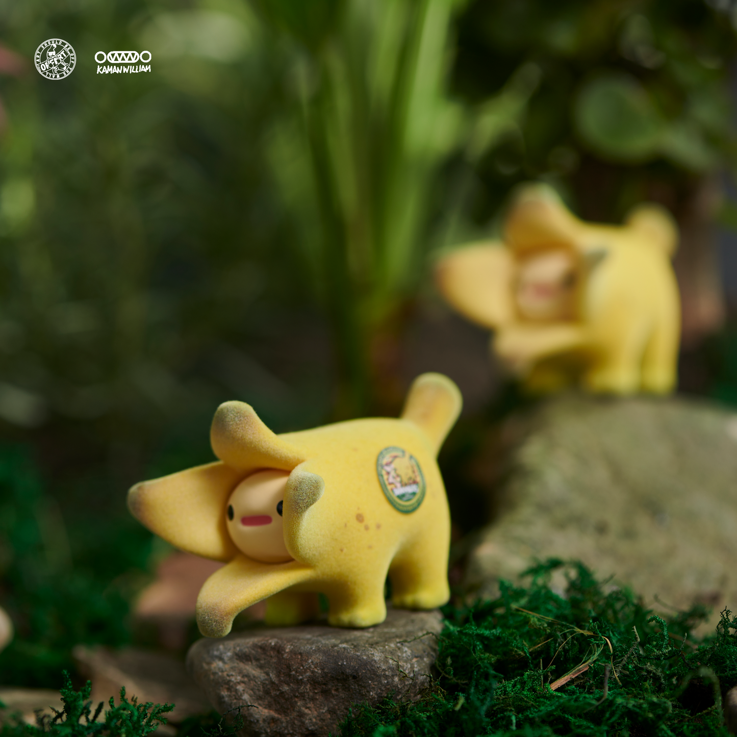 OFFART X Kamanwilliam Mini Bananaers Dog Eden Garden 5.0 Flocked Edition
