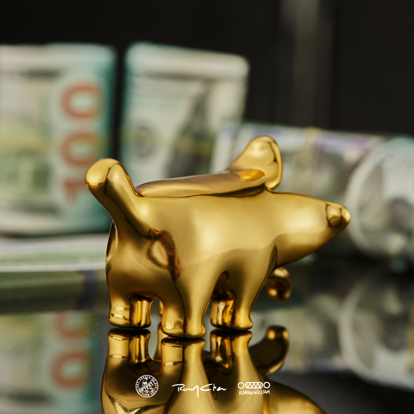 OFFART X Kamanwilliam X RayChan Gold Fortune Mini Money Bananaer Dog