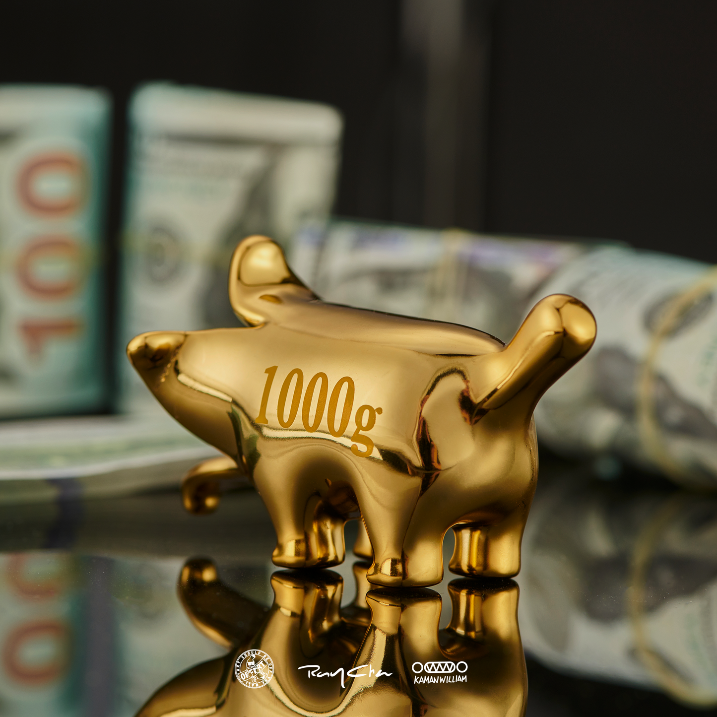 OFFART X Kamanwilliam X RayChan Gold Fortune Mini Money Bananaer Dog