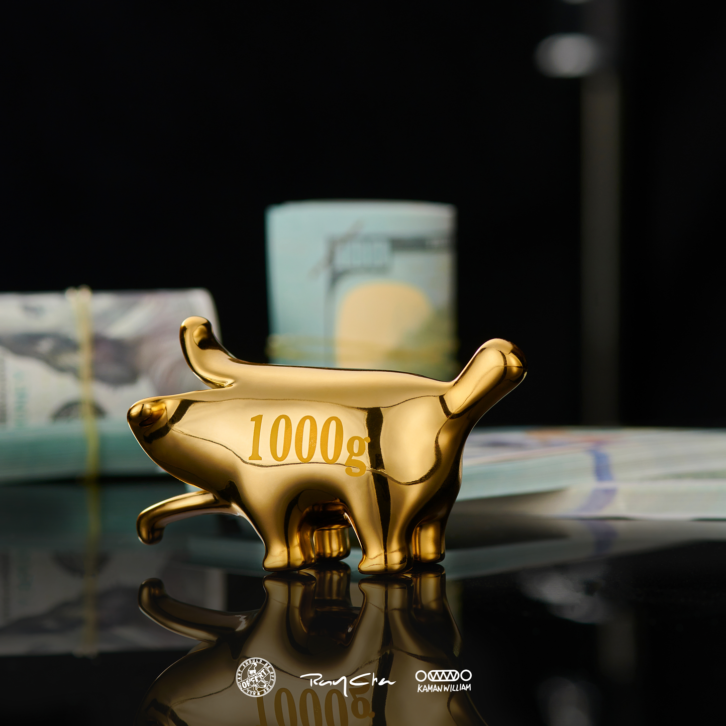 OFFART X Kamanwilliam X RayChan Gold Fortune Mini Money Bananaer Dog