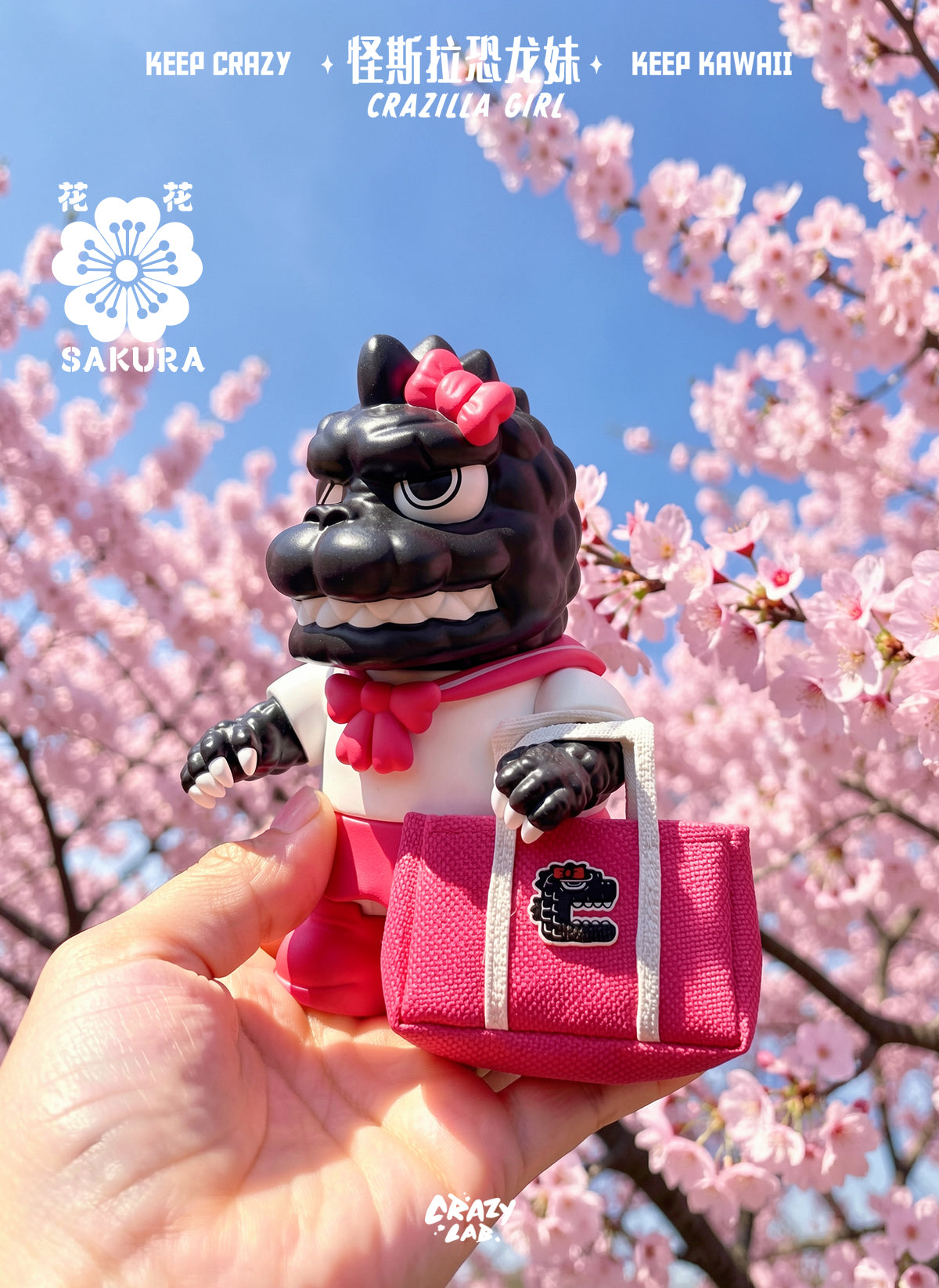 IN STOCK】 James Lee - Mini Crazilla Girl – Spring Sakura Limited
