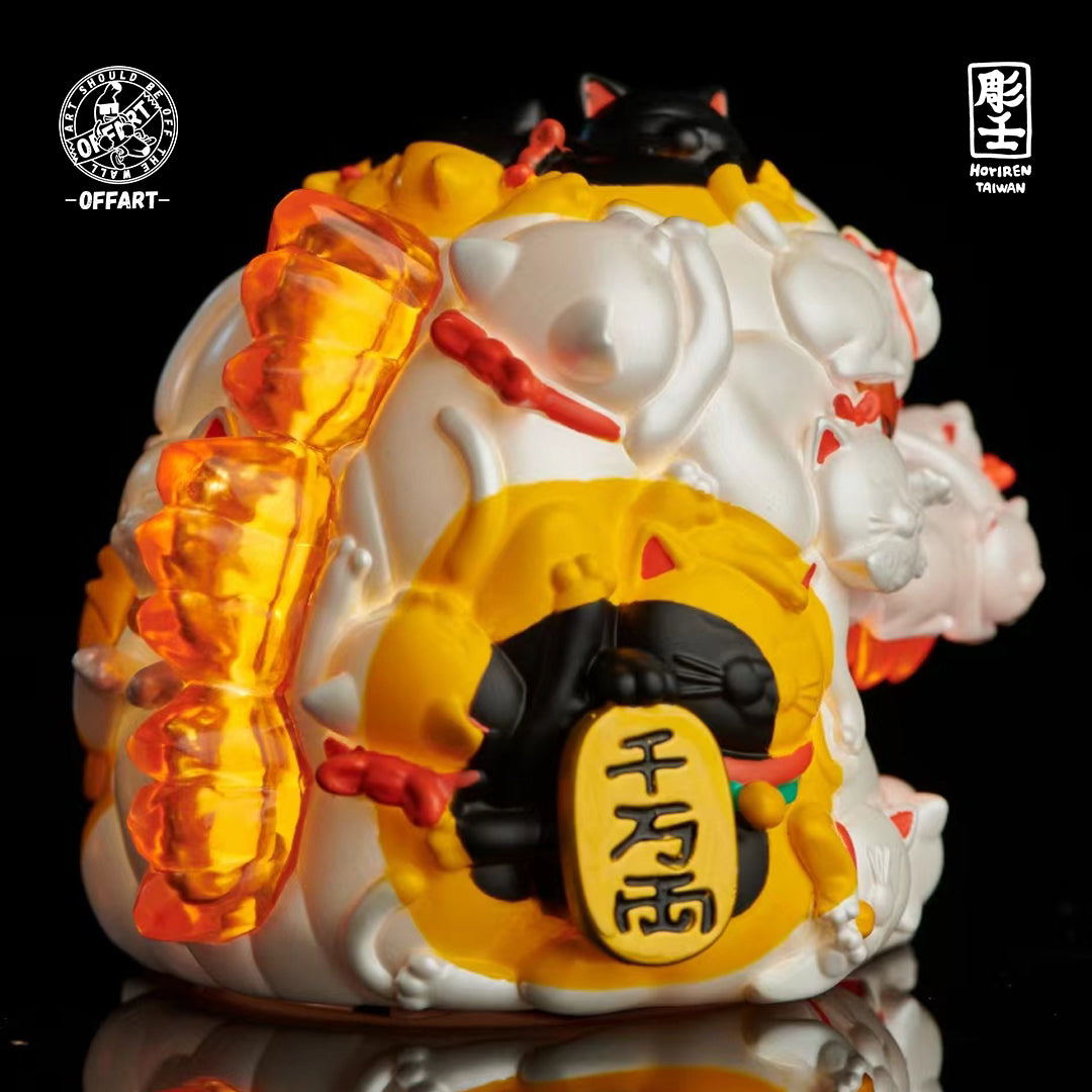 【PRE-ORDER】OFFART X Horiren Red Flame Hundred Cats Mini Bust Fortune White