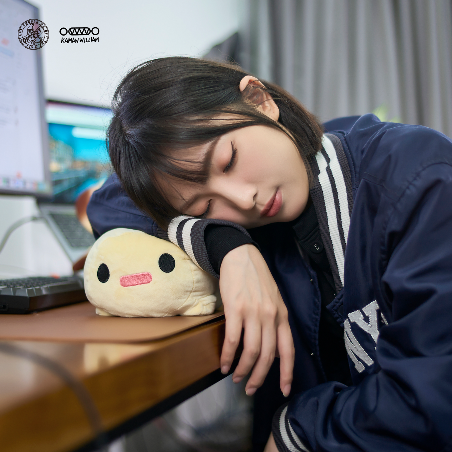 OFFART X Kamanwilliam Bananaers Dog Plush Pillow + Quilt Set