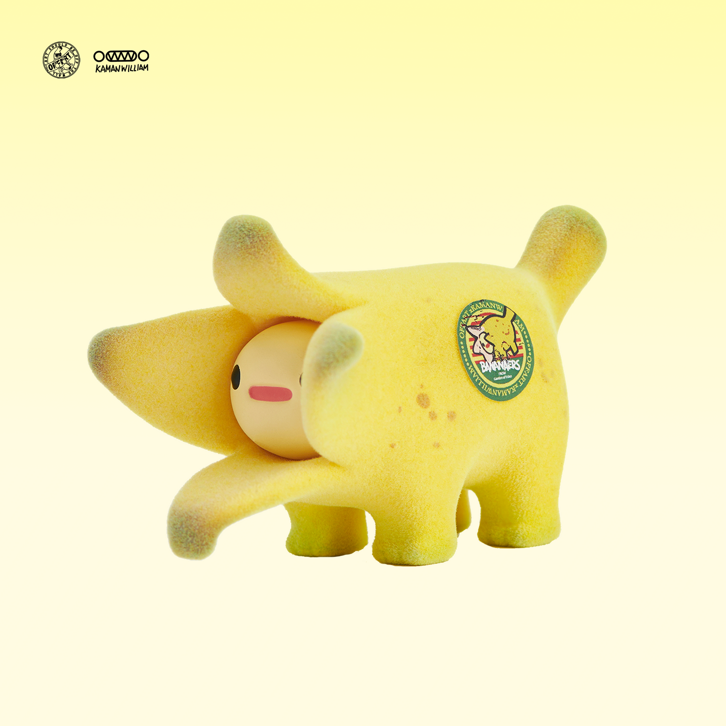 OFFART X Kamanwilliam Mini Bananaers Dog Eden Garden 5.0 Flocked Edition