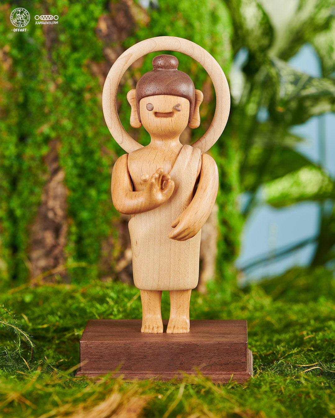 【PRE-ORDER】OFFART X Kamanwilliam OK Buddha Everything's OK Wooden Statue