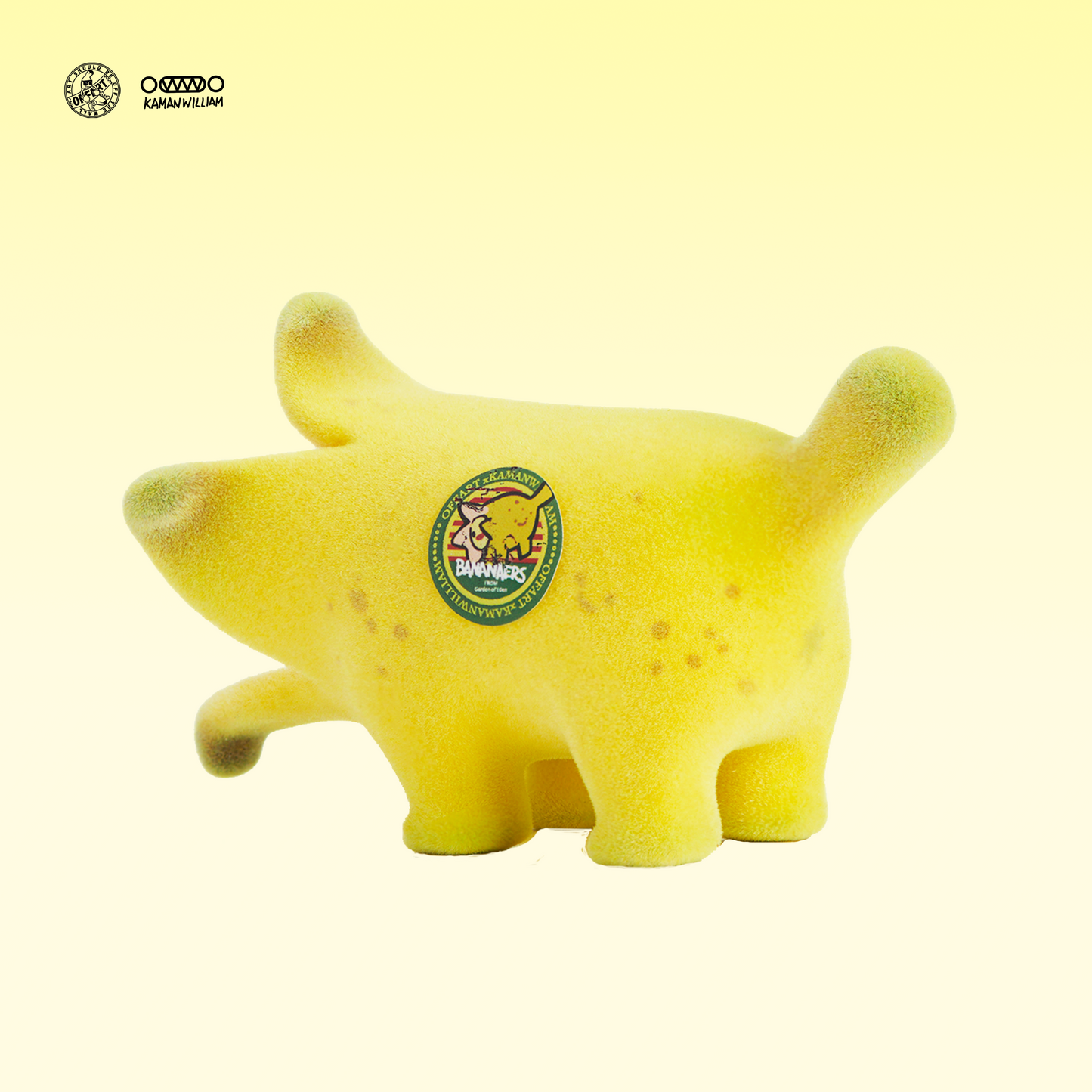 OFFART X Kamanwilliam Mini Bananaers Dog Eden Garden 5.0 Flocked Edition