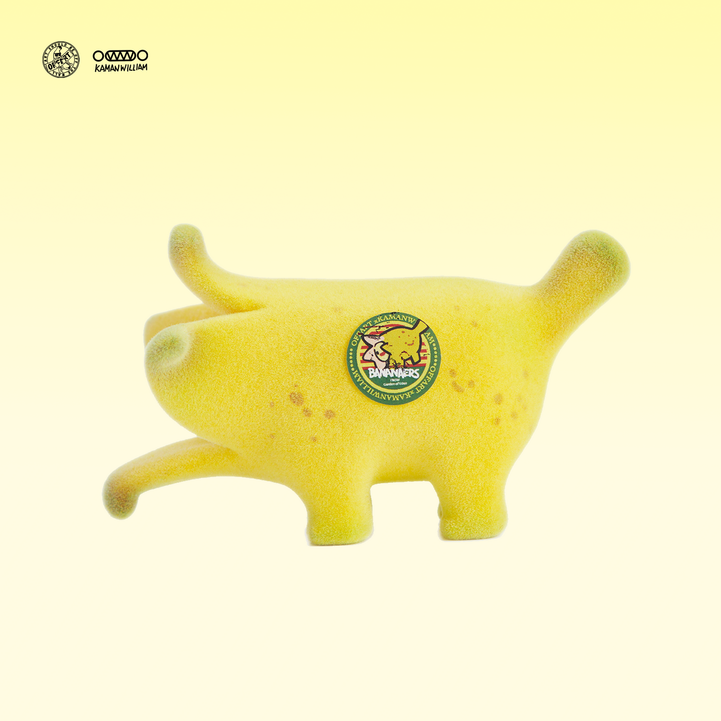 OFFART X Kamanwilliam Mini Bananaers Dog Eden Garden 5.0 Flocked Edition