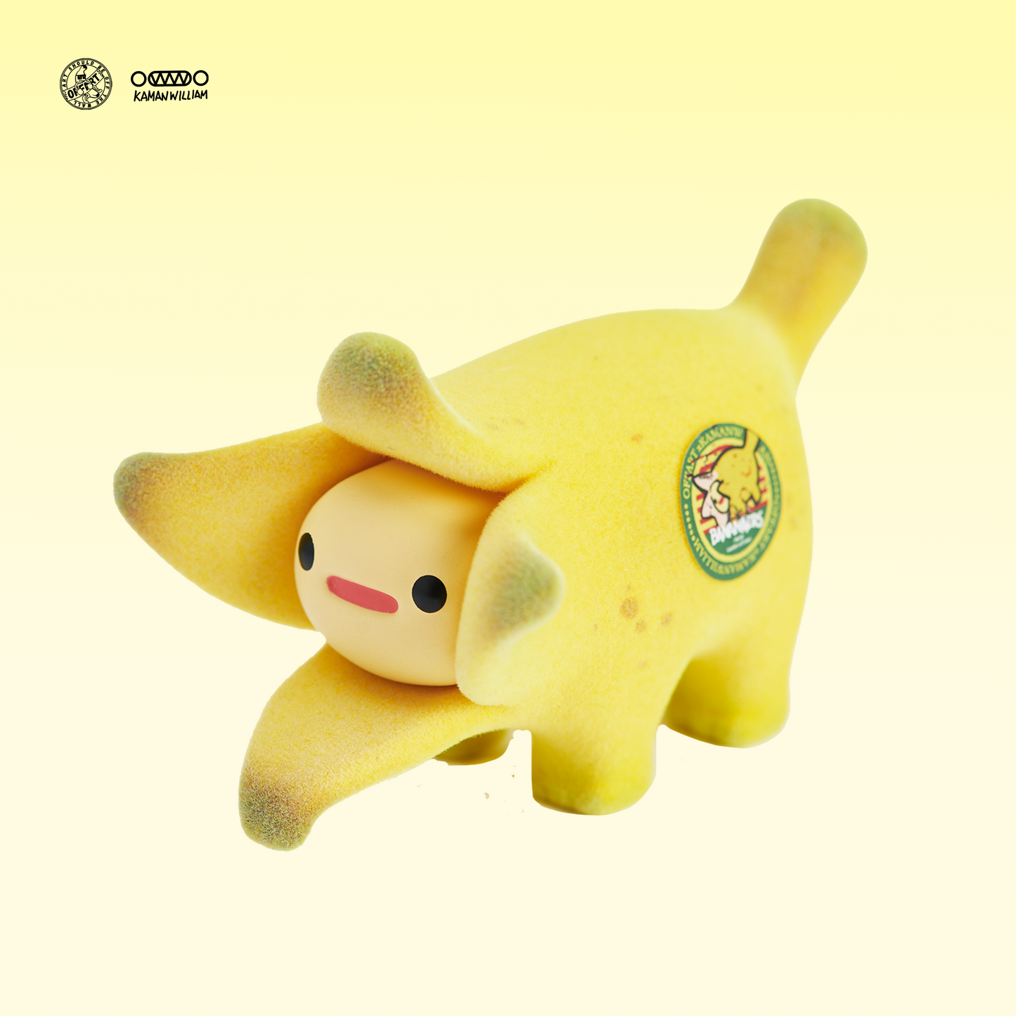 OFFART X Kamanwilliam Mini Bananaers Dog Eden Garden 5.0 Flocked Edition