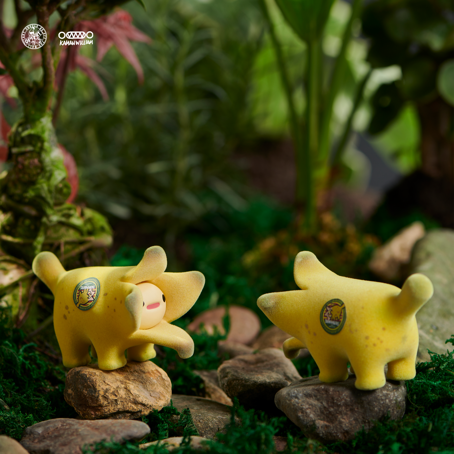 OFFART X Kamanwilliam Mini Bananaers Dog Eden Garden 5.0 Flocked Edition
