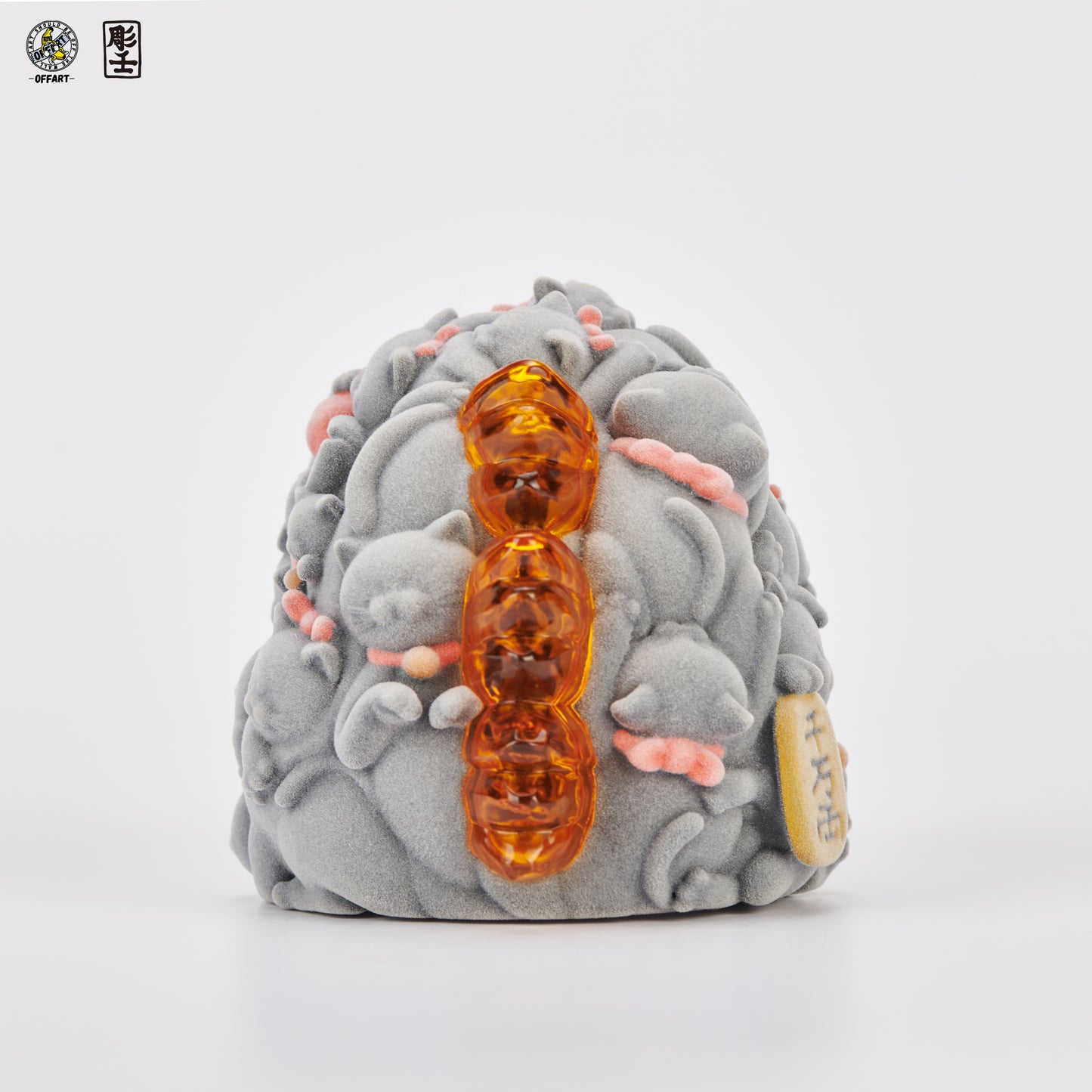 【PRE-ORDER】OFFART X Horiren Red Flame Hundred Cats Mini Fortune Head Statue -Flocked version