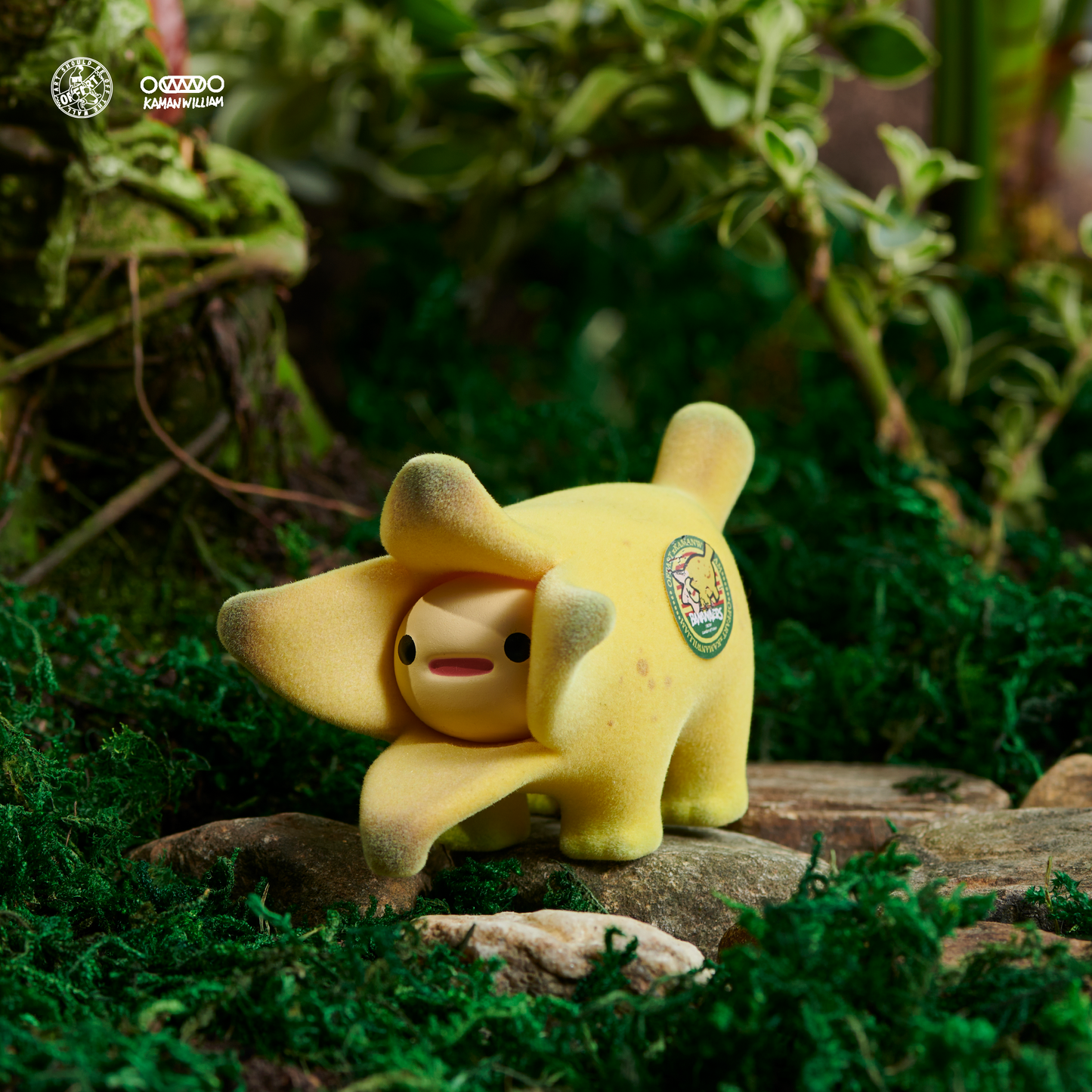 OFFART X Kamanwilliam Mini Bananaers Dog Eden Garden 5.0 Flocked Edition