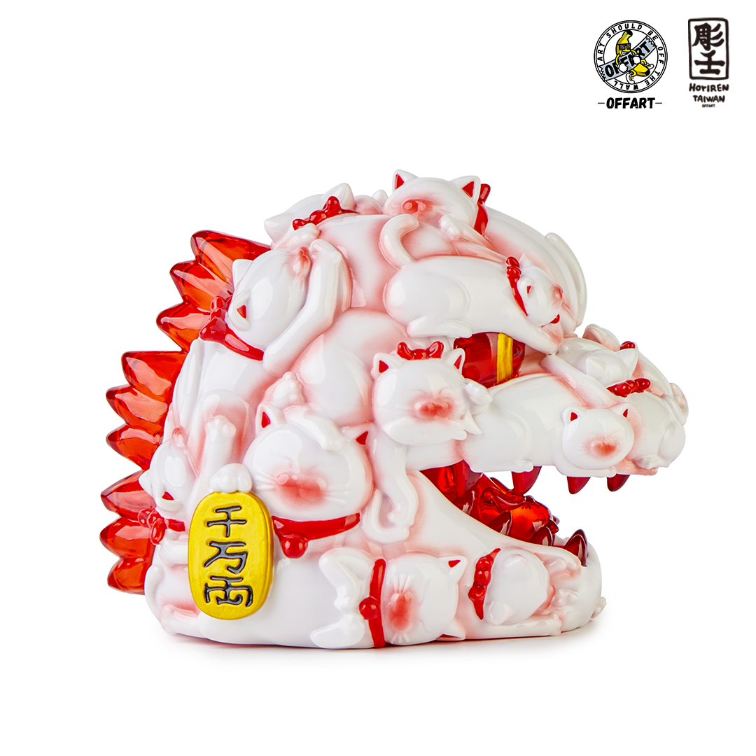 【PRE-ORDER】OFFART X Horiren Red Flame Hundred Cats Enamel Red Mini Bust