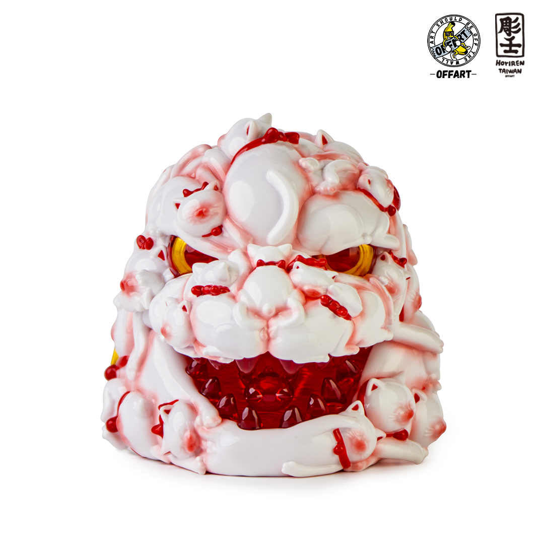 【PRE-ORDER】OFFART X Horiren Red Flame Hundred Cats Enamel Red Mini Bust