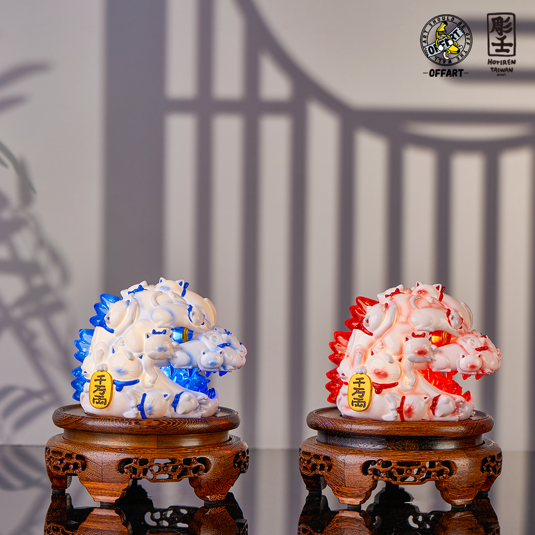 【PRE-ORDER】OFFART X Horiren Red Flame Hundred Cats Porcelain Mini Bust