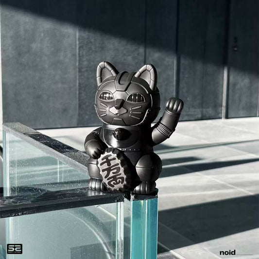 【IN STOCK】Hong Kong Mechanical Maneki-neko Black Edition Statue