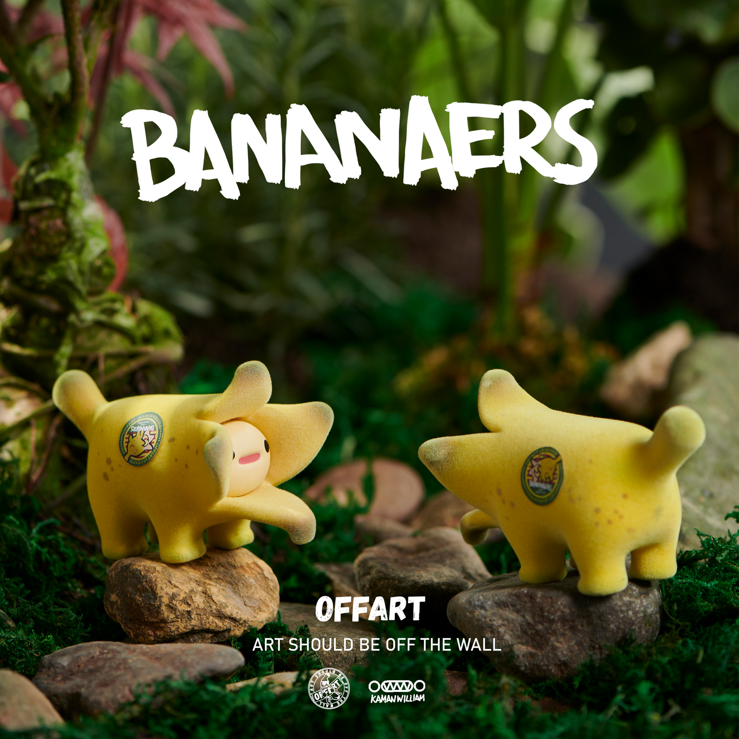 OFFART X Kamanwilliam Mini Bananaers Dog Eden Garden 5.0 Flocked Edition