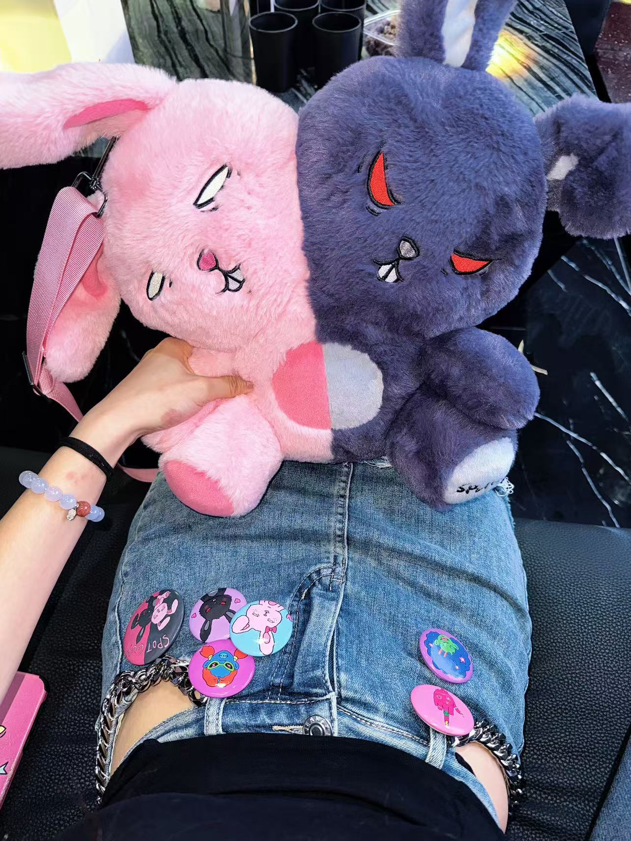 【PRE-ORDER】 Yokilea - Slacker Rabbit & Angry Rabbit Plush Toy Backpack