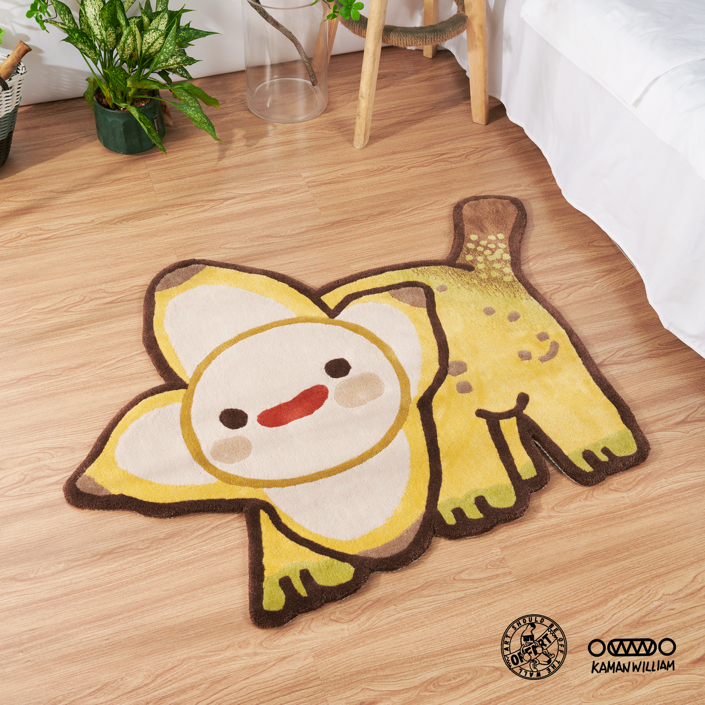 OFFART X Kamanwilliam Bananaers Dog Hand-Tufted Jumbo Carpet