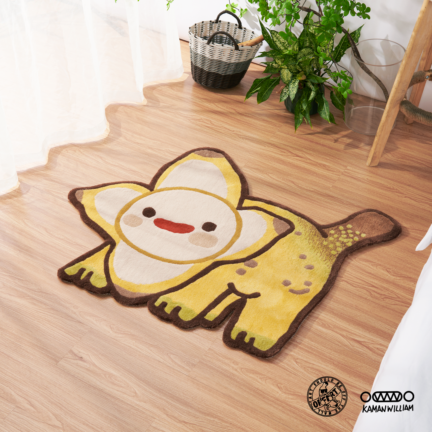 OFFART X Kamanwilliam Bananaers Dog Hand-Tufted Jumbo Carpet