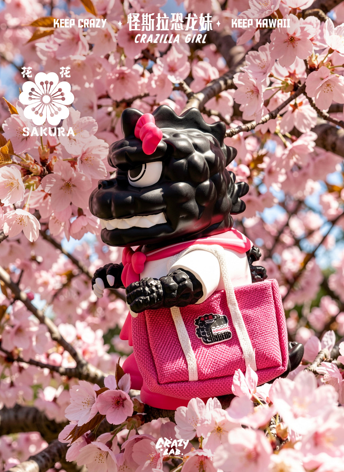 【IN STOCK】 James Lee -  Mini Crazilla Girl – Spring Sakura Limited Edition