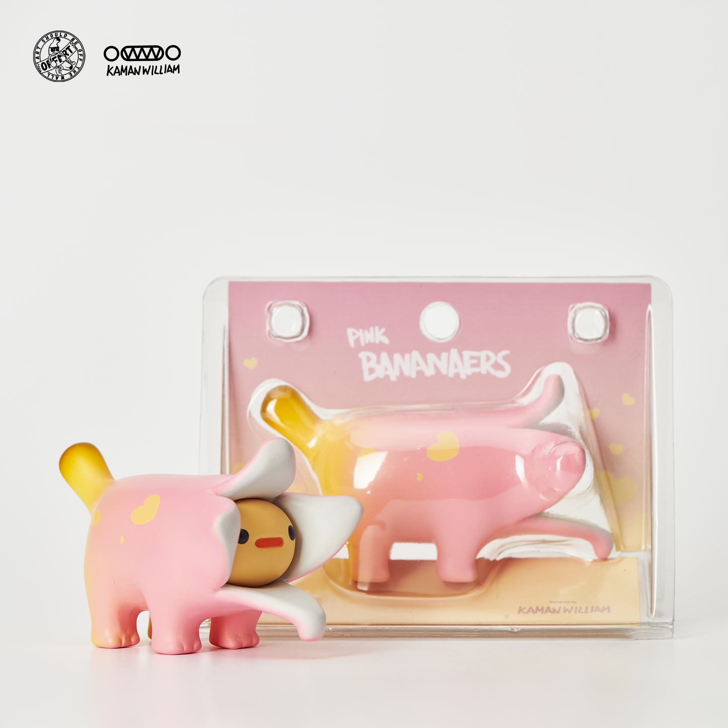 OFFART X Kamanwilliam Mini Bananaer Dog Pink Love Edition