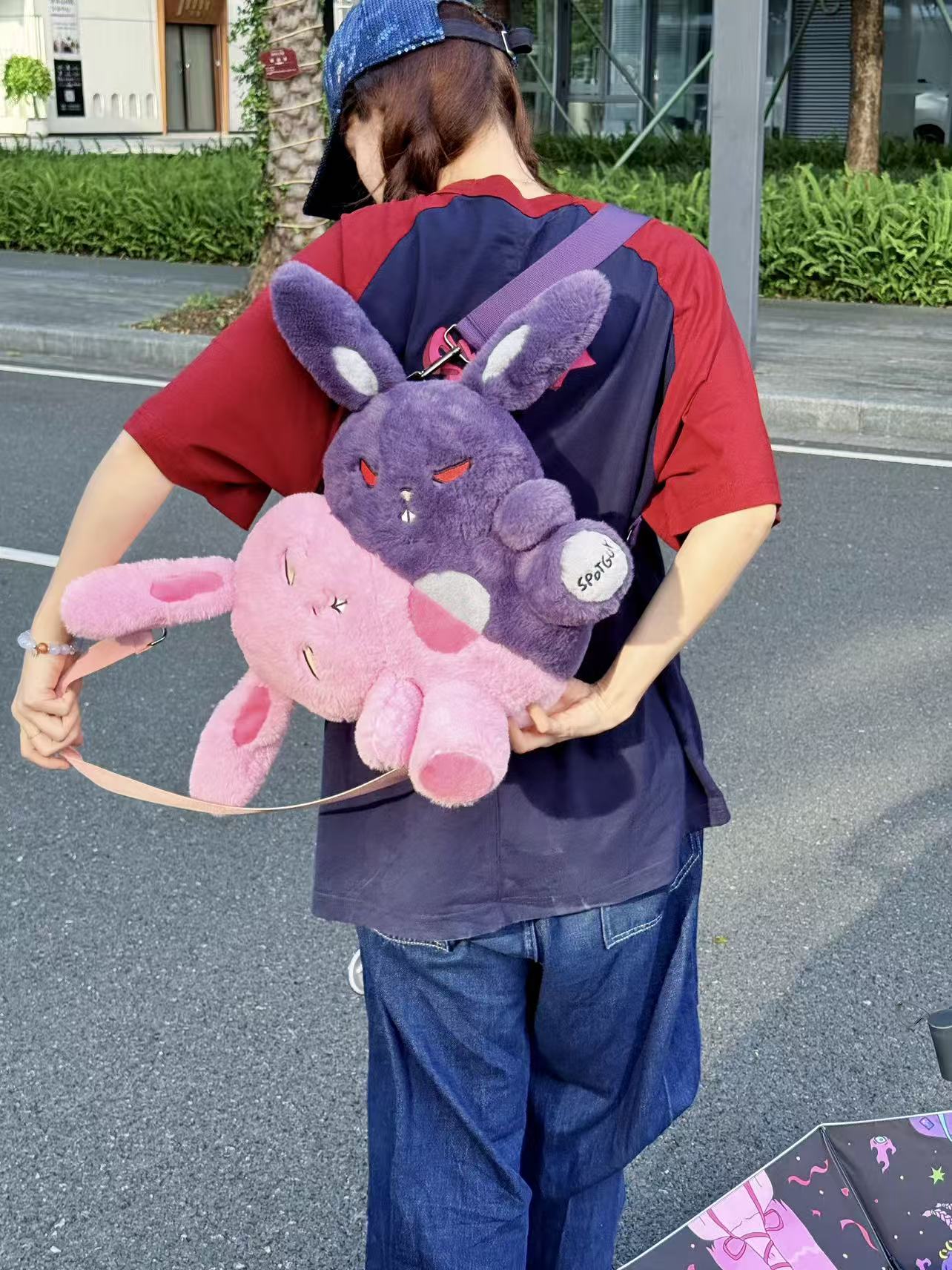 【PRE-ORDER】 Yokilea - Slacker Rabbit & Angry Rabbit Plush Toy Backpack