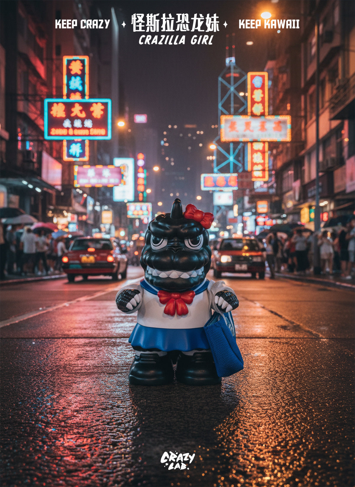 【PRE-ORDER】 James Lee -  Mini Crazilla Girl Original Designer Cute Monster Trend Toy Figurine