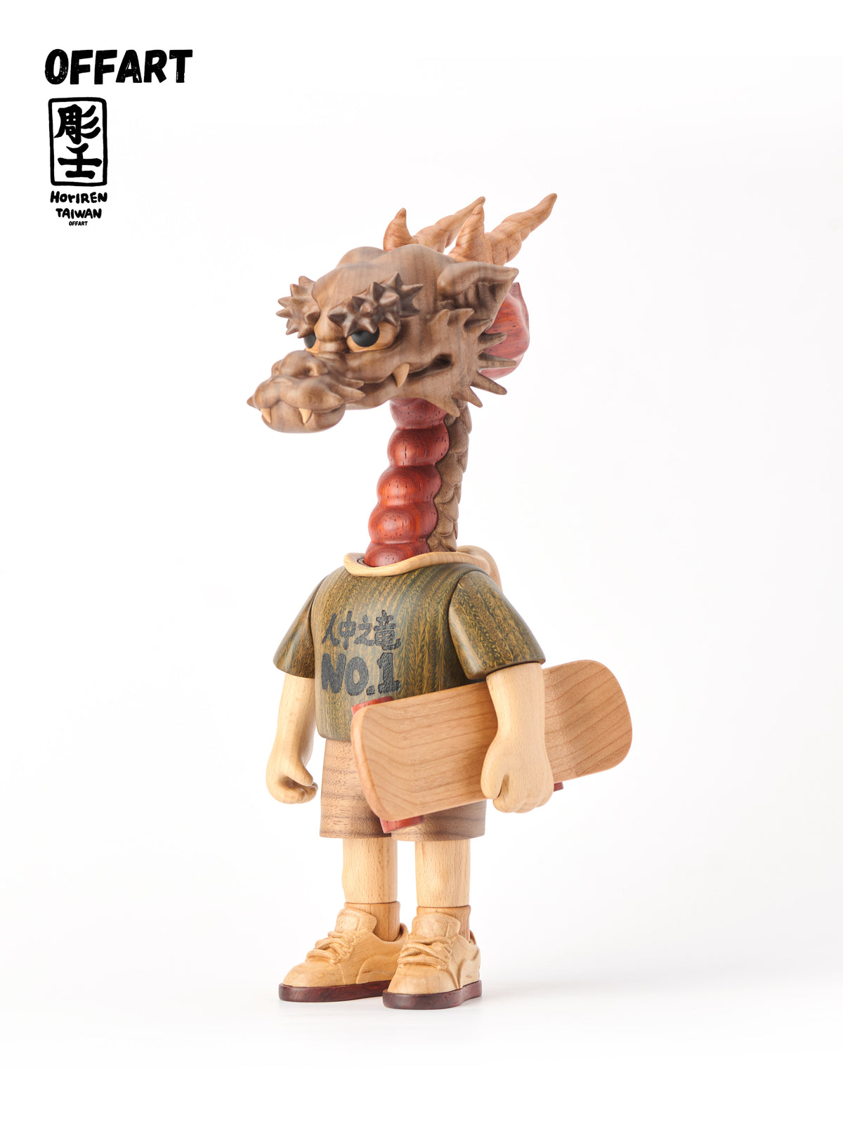 OFFART X Horiren Like A Dragon Woody Skate 100% Wooden Statue