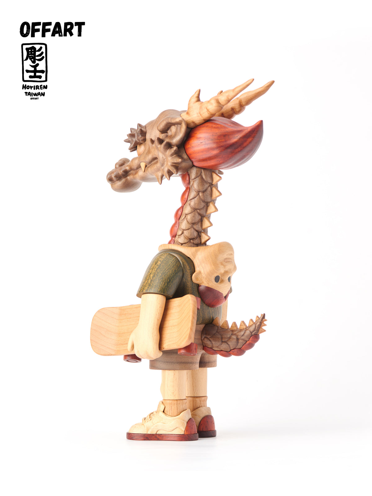 OFFART X Horiren Like A Dragon Woody Skate 100% Wooden Statue