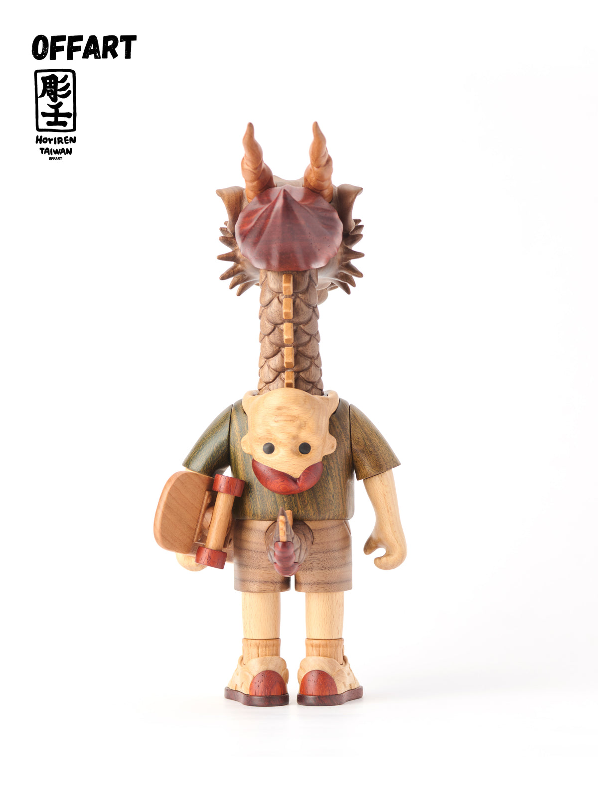 OFFART X Horiren Like A Dragon Woody Skate 100% Wooden Statue