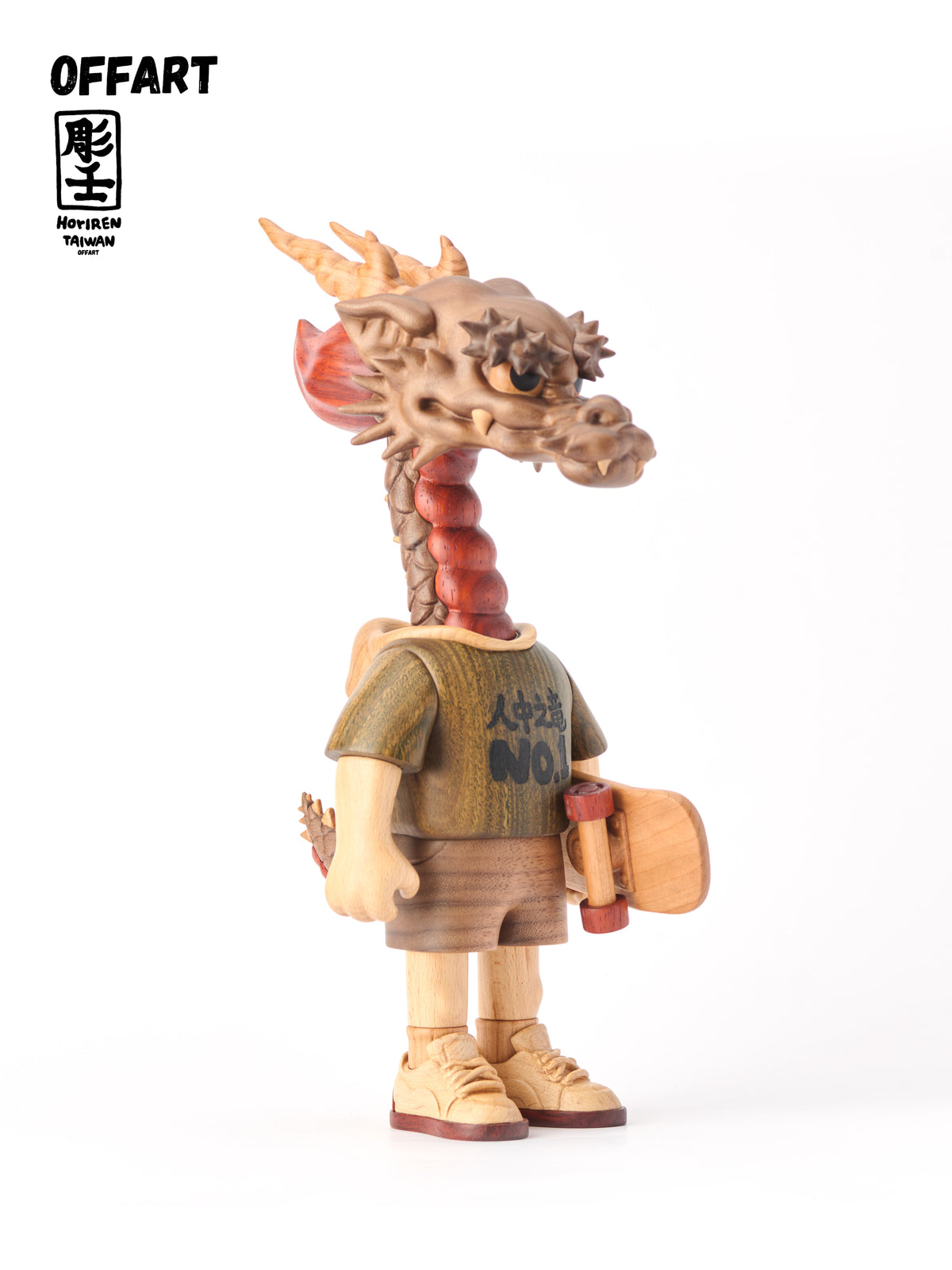 OFFART X Horiren Like A Dragon Woody Skate 100% Wooden Statue