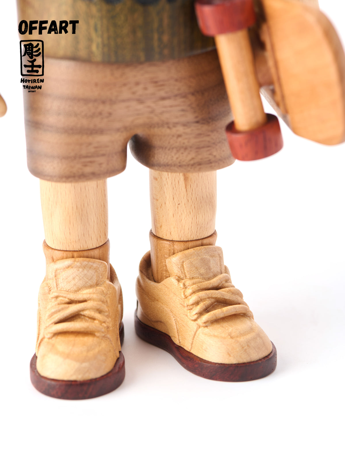 OFFART X Horiren Like A Dragon Woody Skate 100% Wooden Statue