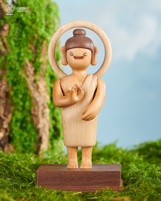 【PRE-ORDER】OFFART X Kamanwilliam OK Buddha Everything's OK Wooden Statue