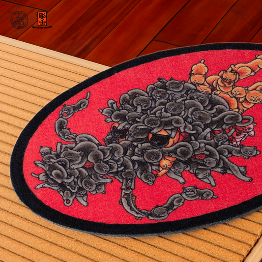 OFFART X HORIREN Hundred Cat Dragon King Oval Carpet