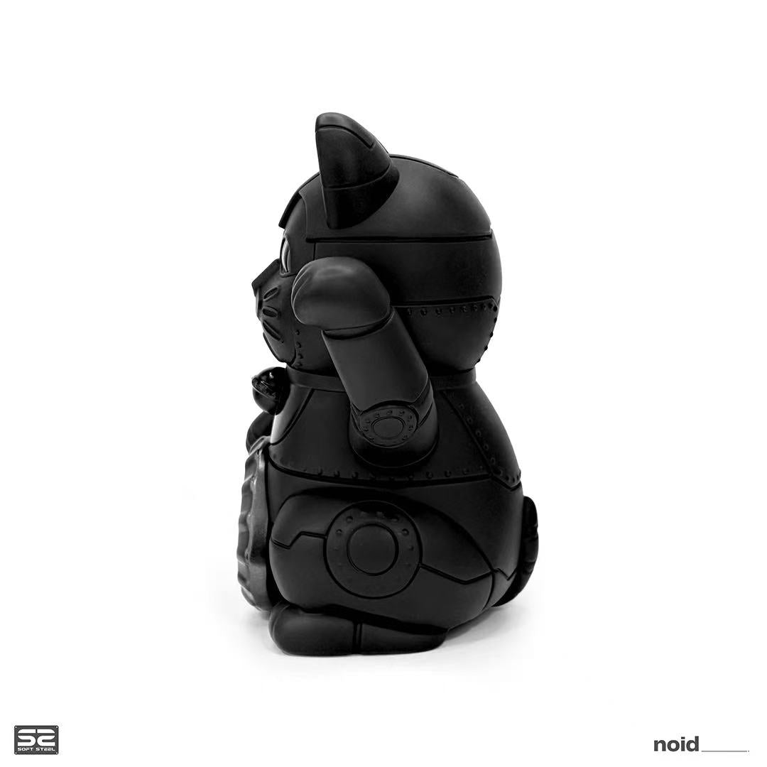 【IN STOCK】Hong Kong Mechanical Maneki-neko Black Edition Statue