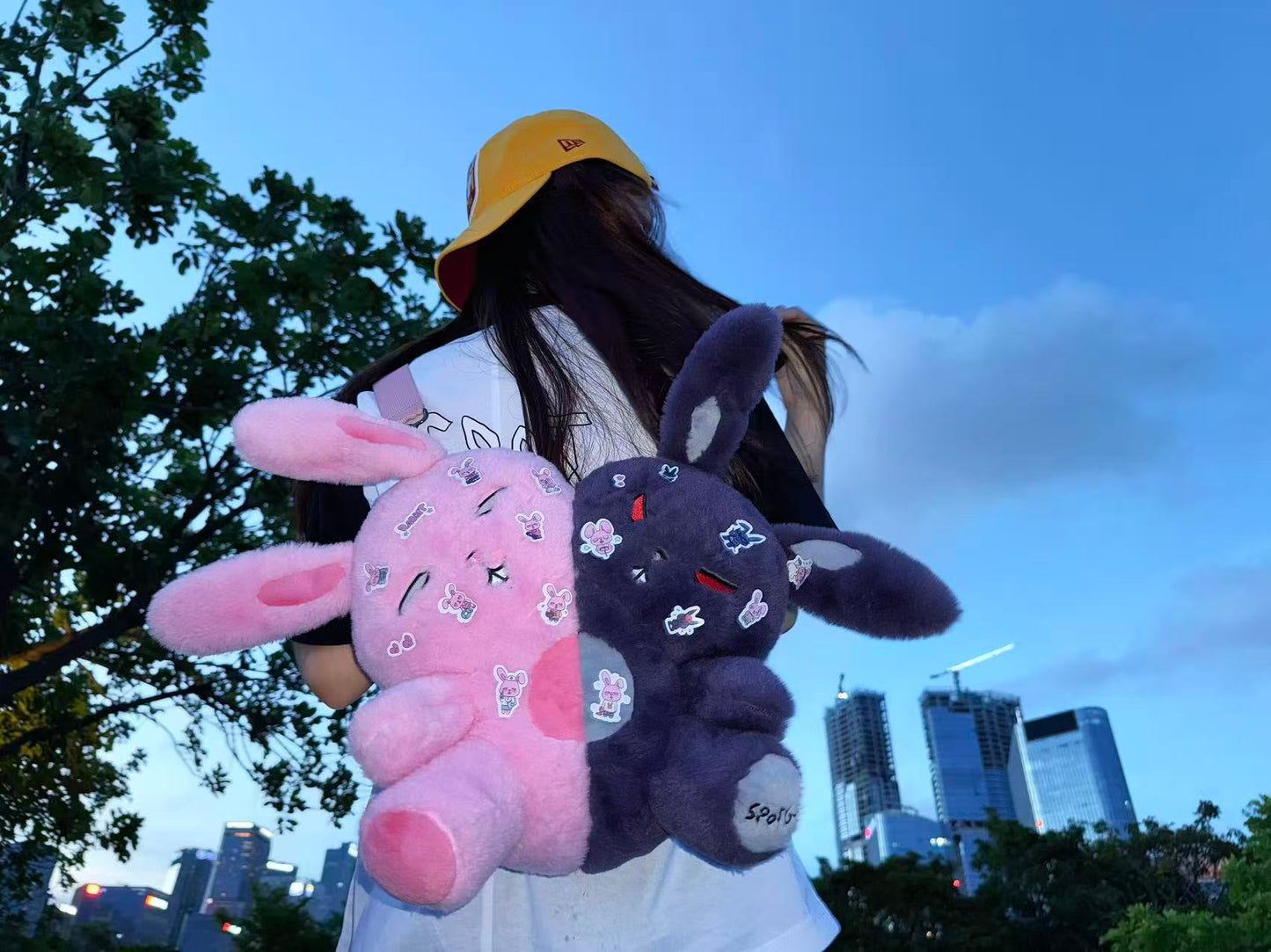 【PRE-ORDER】 Yokilea - Slacker Rabbit & Angry Rabbit Plush Toy Backpack