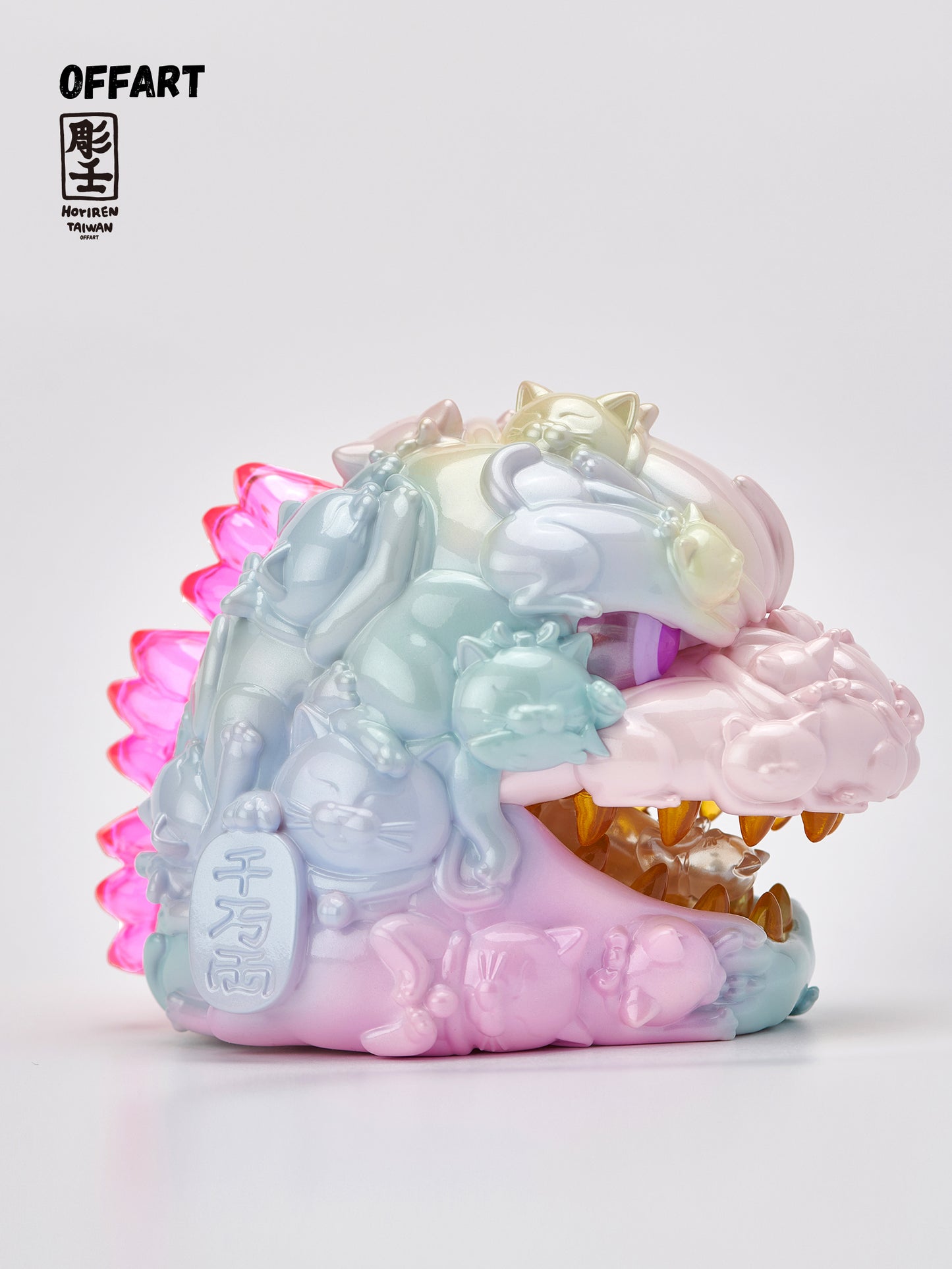 【PRE-ORDER】OFFART X Horiren Red Flame Hundred Cats Mini Fortune Head Statue -Super Sweet Candy