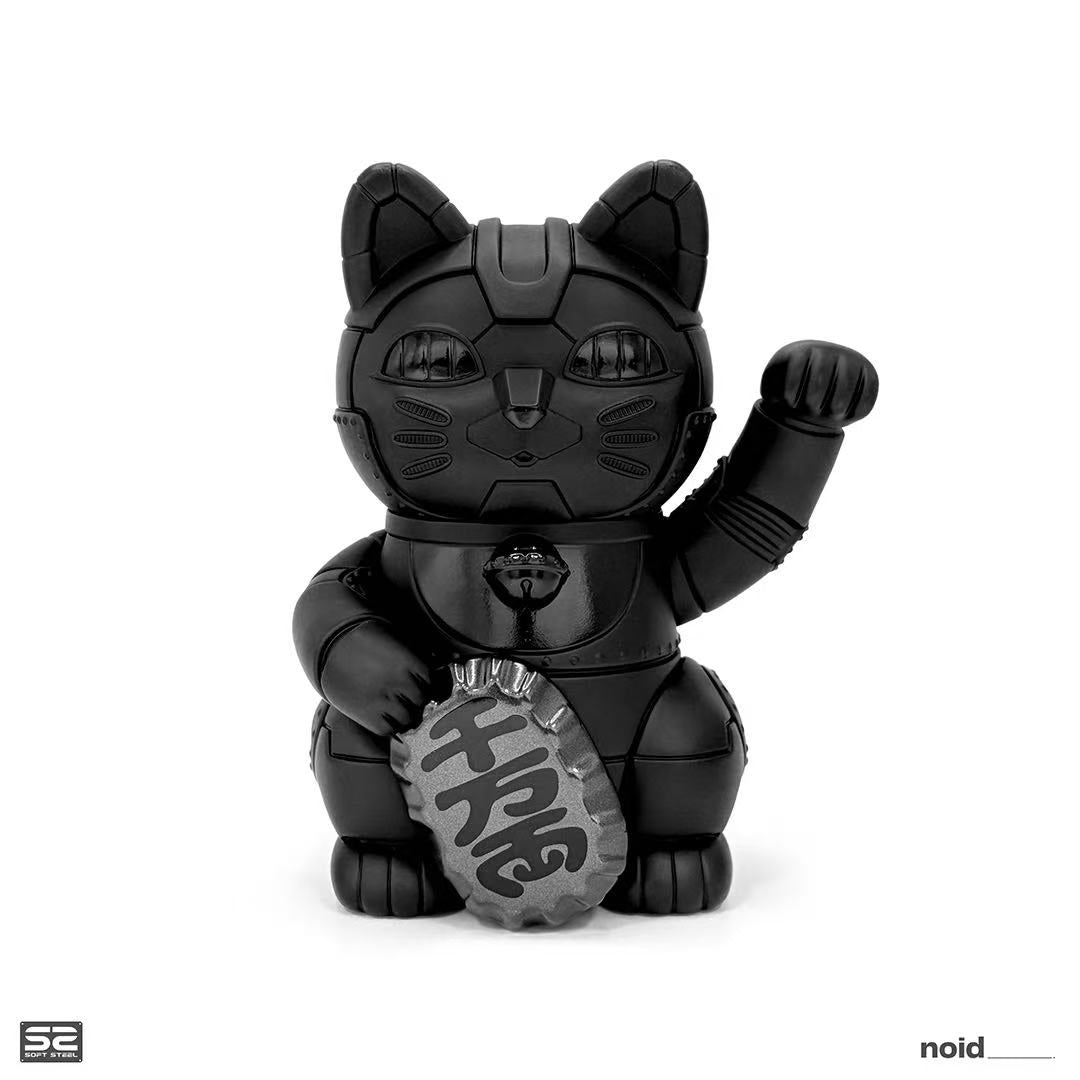 【IN STOCK】Hong Kong Mechanical Maneki-neko Black Edition Statue