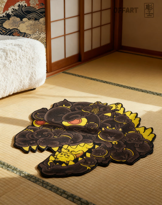 【PRE-ORDER】OFFART X Horiren Red Flame Hundred Cat Carpet-Black Gold Edition