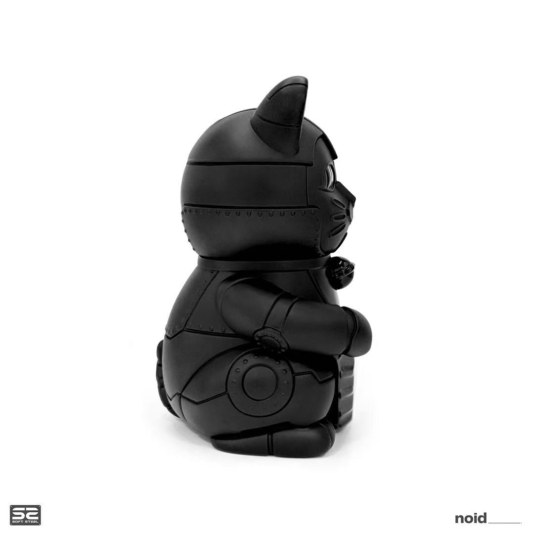 【IN STOCK】Hong Kong Mechanical Maneki-neko Black Edition Statue