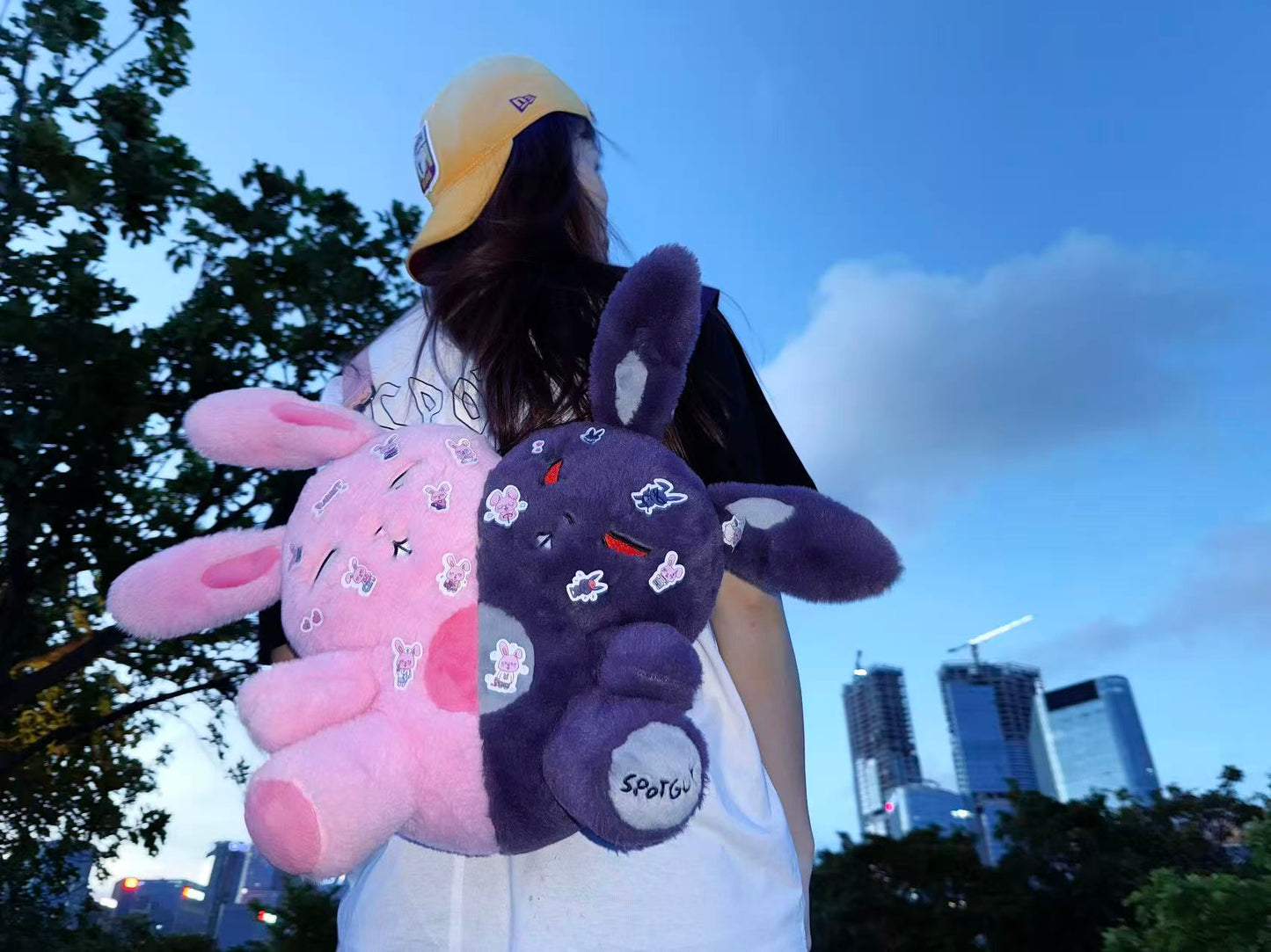 【PRE-ORDER】 Yokilea - Slacker Rabbit & Angry Rabbit Plush Toy Backpack