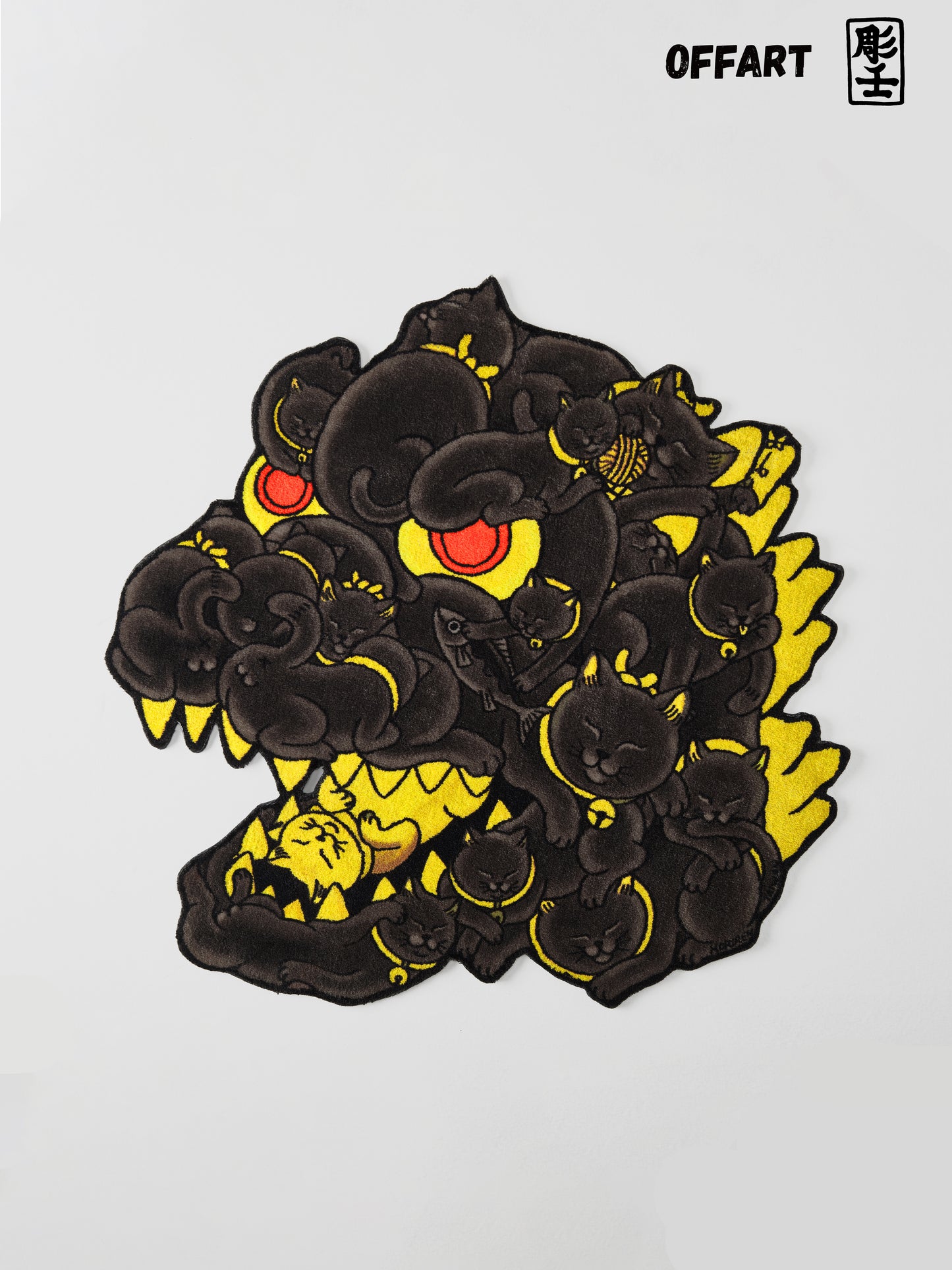 【PRE-ORDER】OFFART X Horiren Red Flame Hundred Cat Carpet-Black Gold Edition