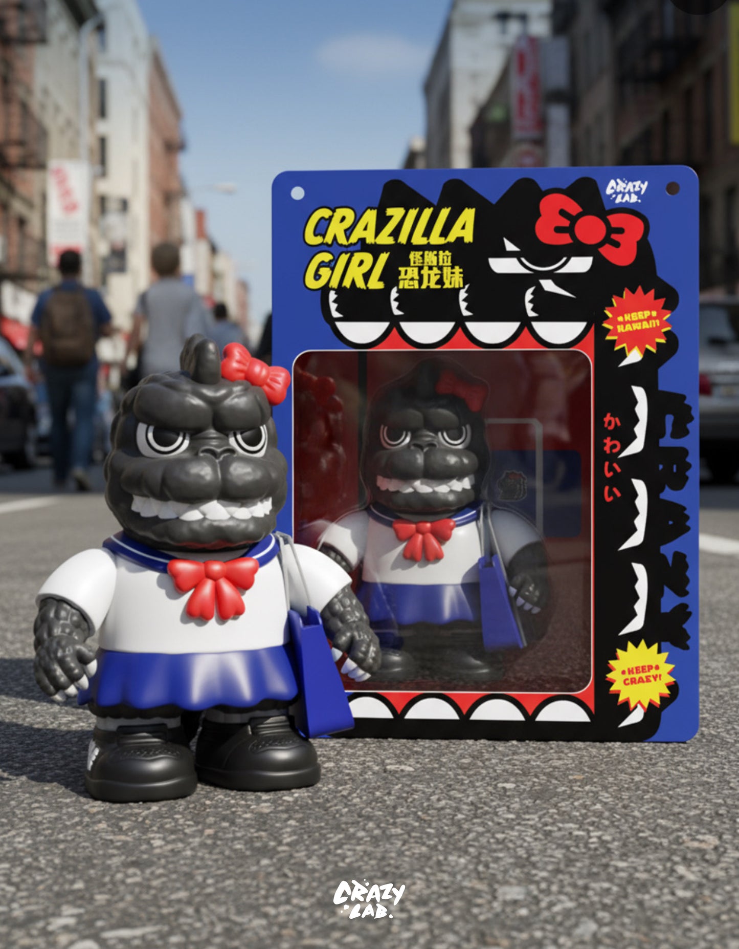 【PRE-ORDER】 James Lee -  Mini Crazilla Girl Original Designer Cute Monster Trend Toy Figurine