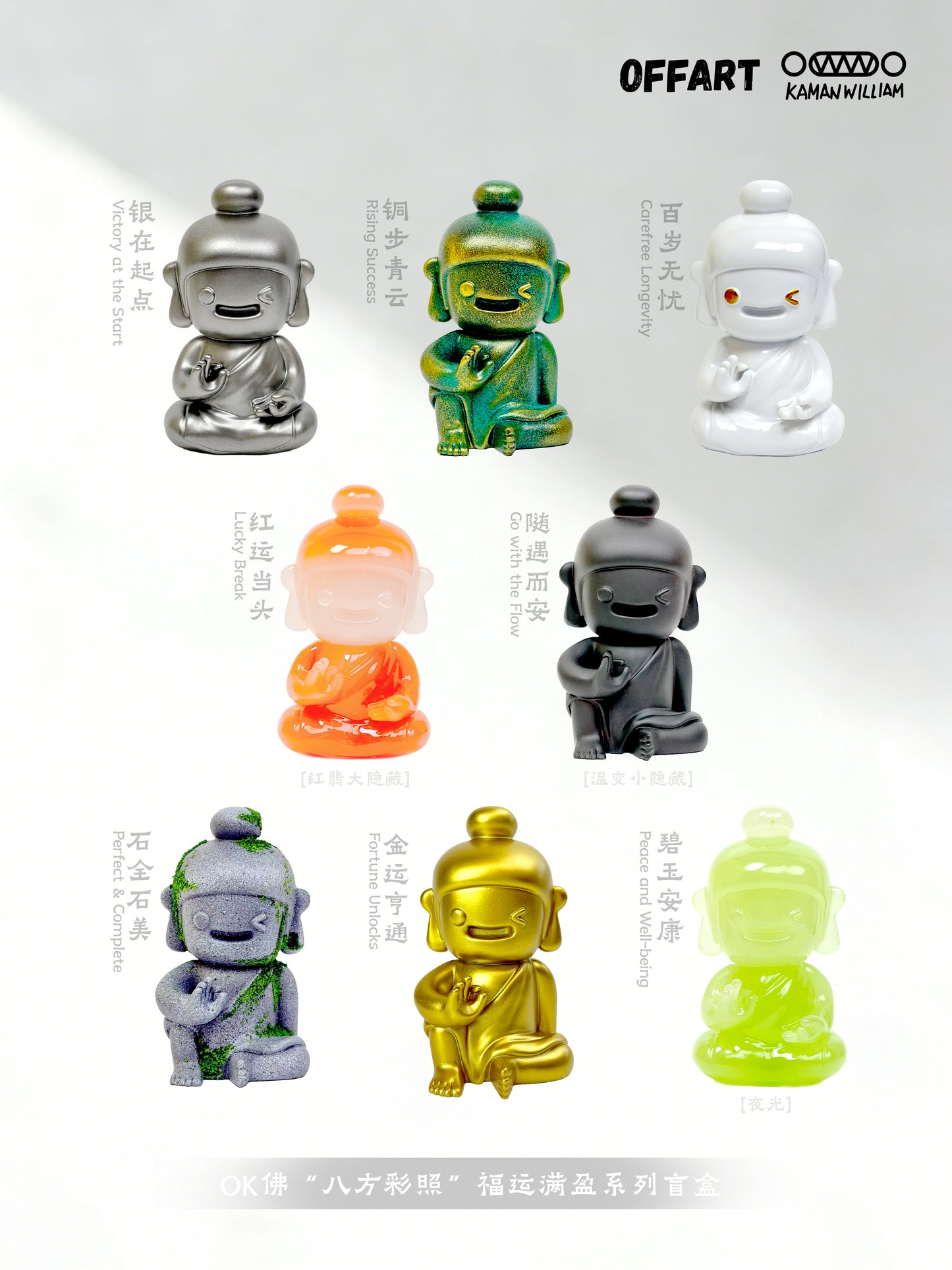 【Pre-sale】[Whole Set]OFFART X Kamanwilliam OK Buddha's "Eight Directions Radiant Fortune" Blind Box Collection